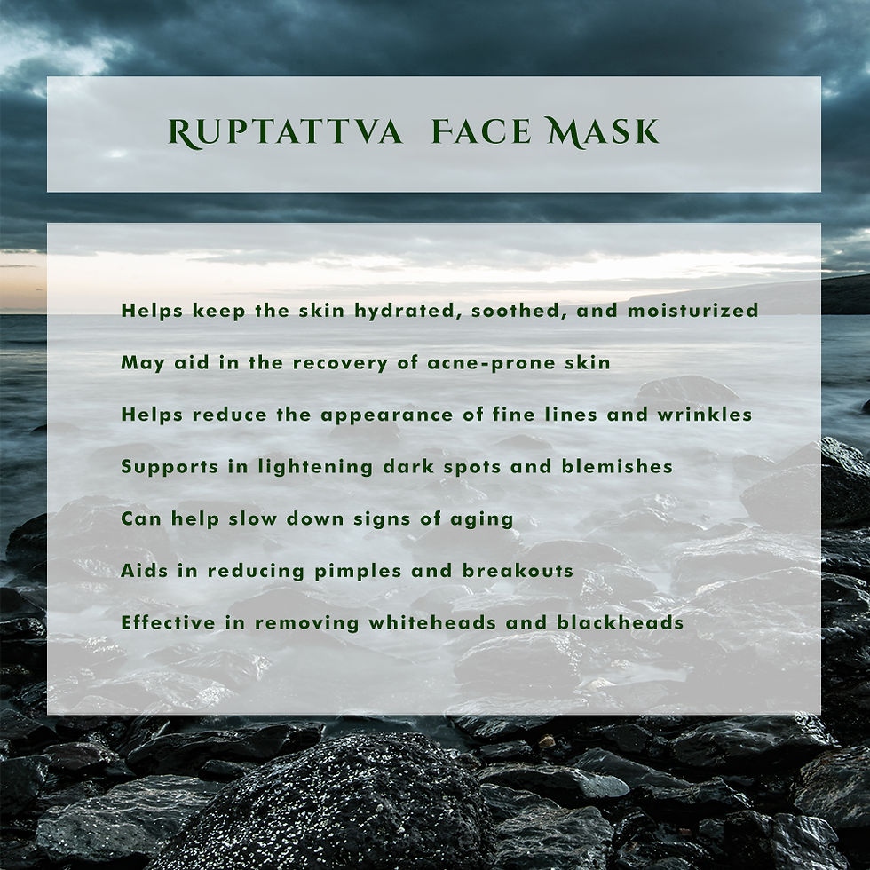Thumbnail: Ruptattva face mask with text and flowers, Reduce Darkness -Deep Cleansing Anti-Aging.banefits