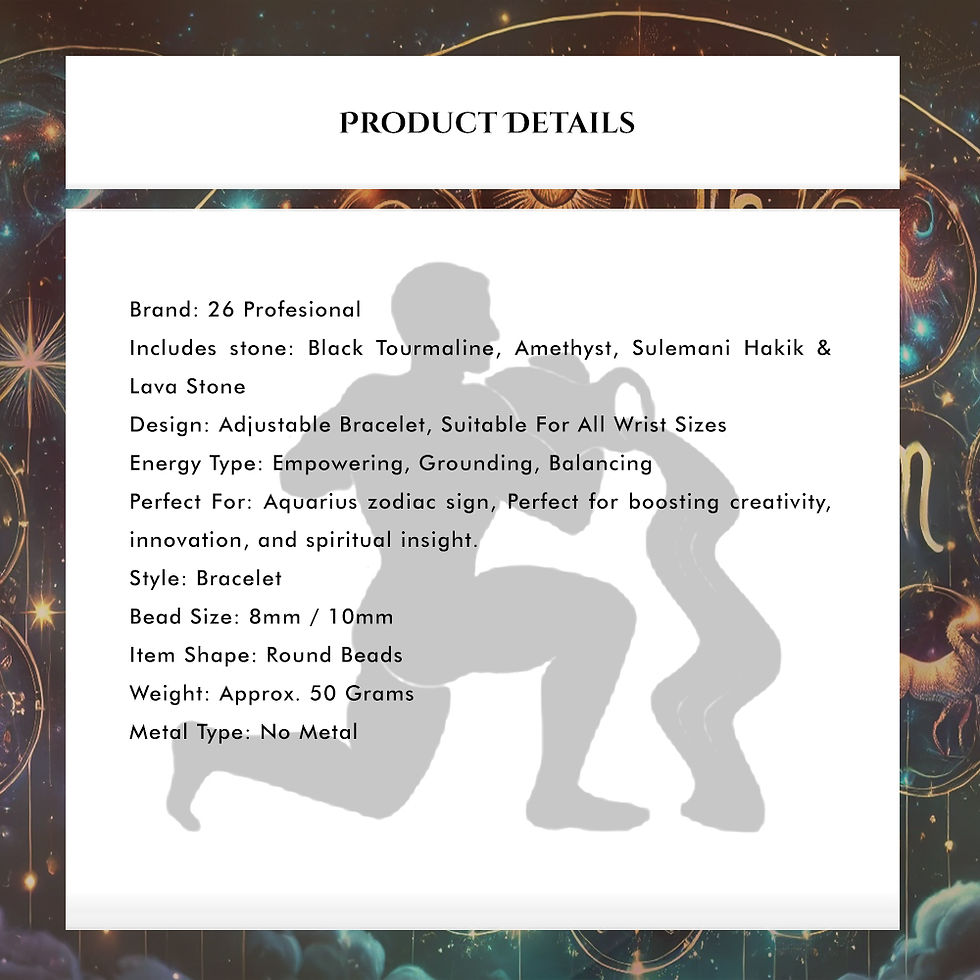 Thumbnail: Crystals for Aquarius Bracelet:  for Innovation and Spiritual Insight