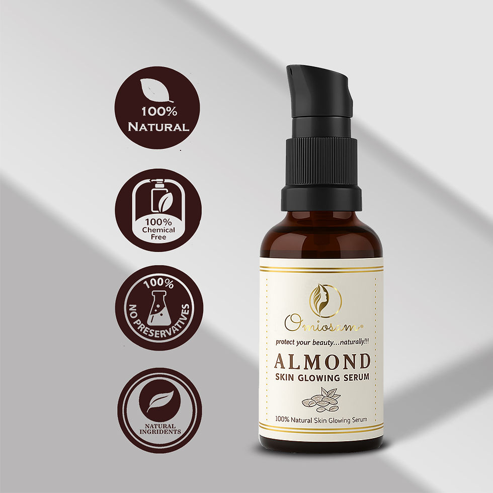 Thumbnail: Almond Skin Glowing Serum, 100% Natural, Omiosam Natural Best Face Serum For Glowing Skin- Almond face serum