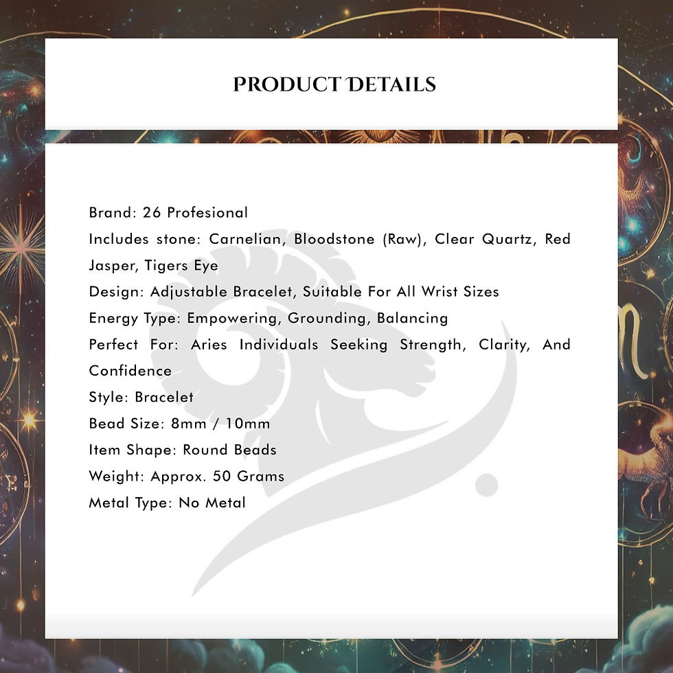 Thumbnail: Crystals for Aries Bracelet - Empower Your Zodiac Energy