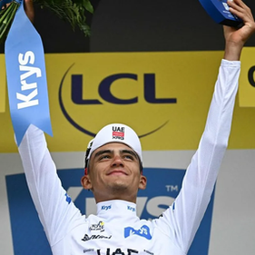 Isaac del Toro: tercero en la general del Tour de Francia.