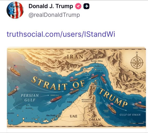 “Estrecho de Trump”: La controversial ocurrencia en medio del bloqueo naval.
