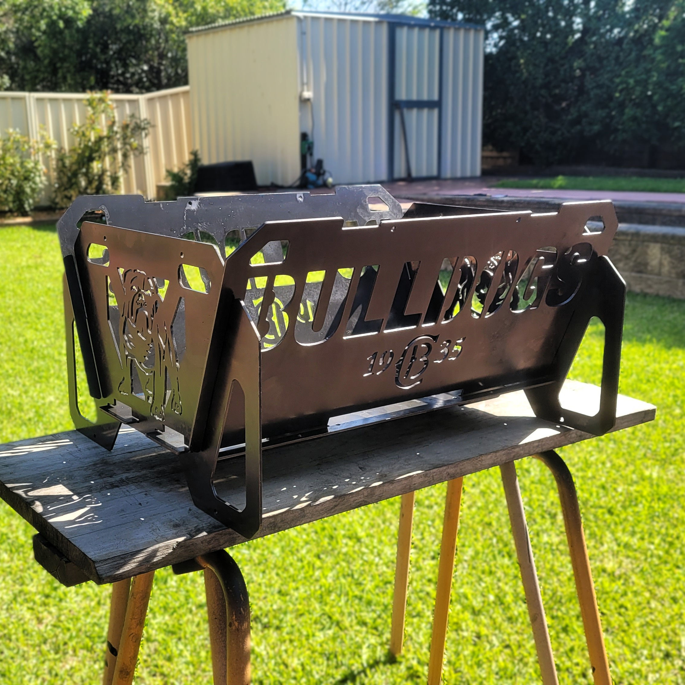 Canterbury-Bankstown Bulldogs inspired FlatMate Fire Pit