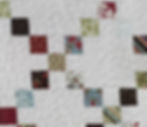 Irish Chain longarm quilting detail
