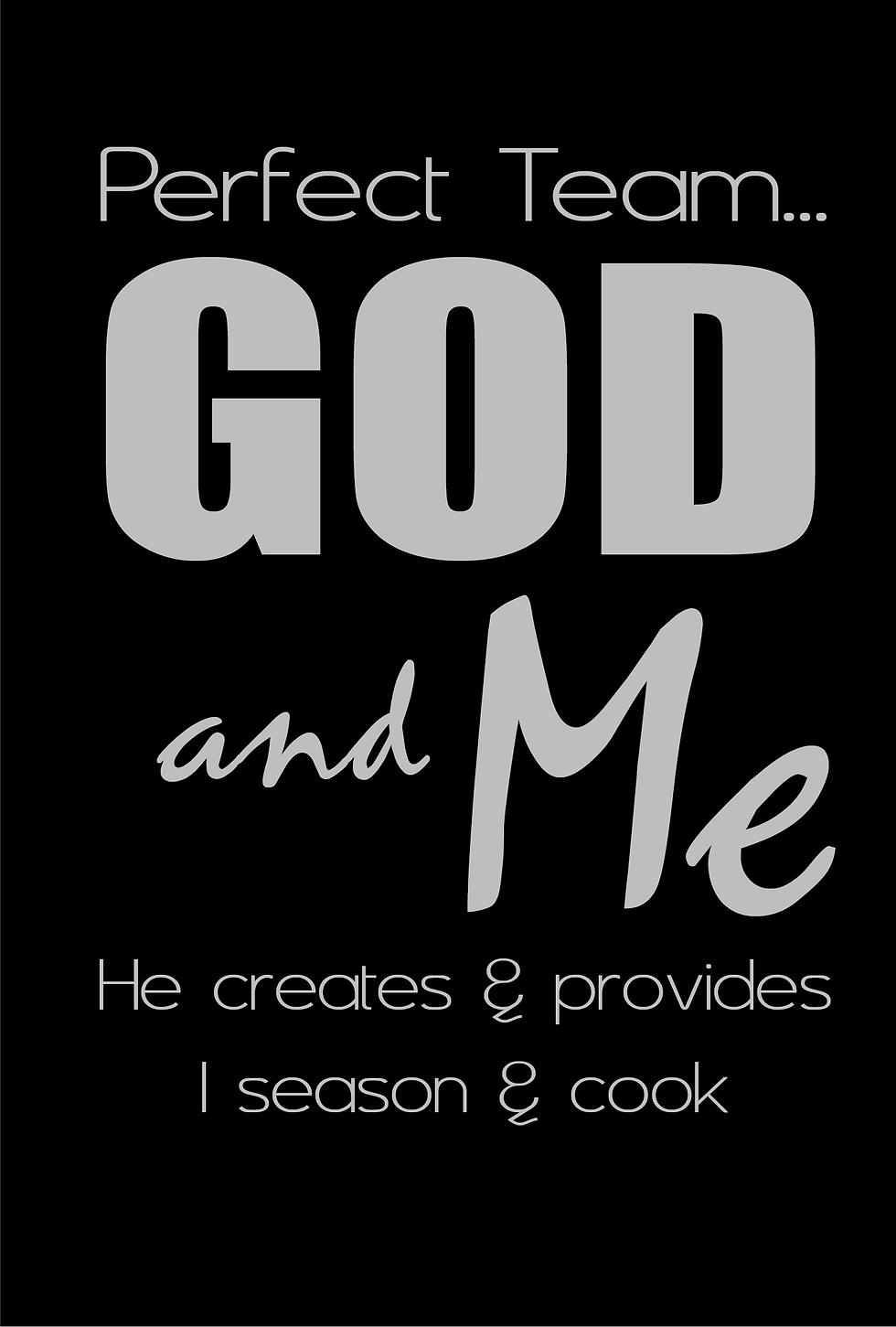 God & Me Black Apron