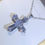 Thumbnail: 925 sterling Silver Delicate Dazzling Cubic Zirconia Cross Pendant