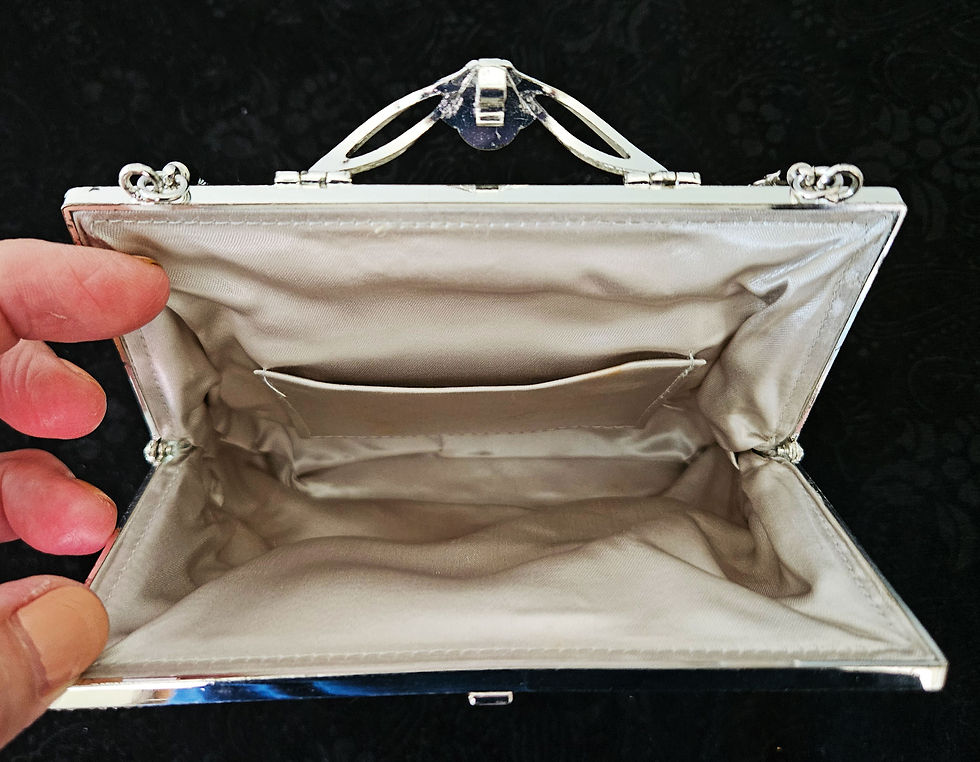 Thumbnail: Vintage Japanese Beaded Handbag H2359 Evening Bag Gold & Ivory