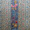 Thumbnail: Japanese Kimono Scarf S5338 - Skinny Silk Jacquard Soft Blue Stripe and Floral