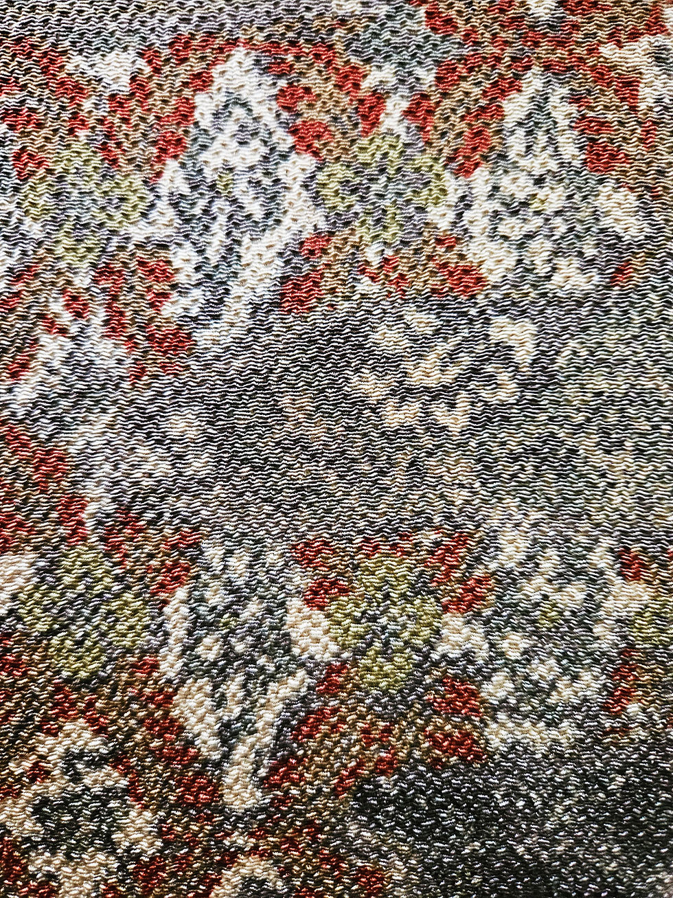 Thumbnail: Japanese Kimono Scarf S5554 - Chirimen Silk with Earthy Color Scheme