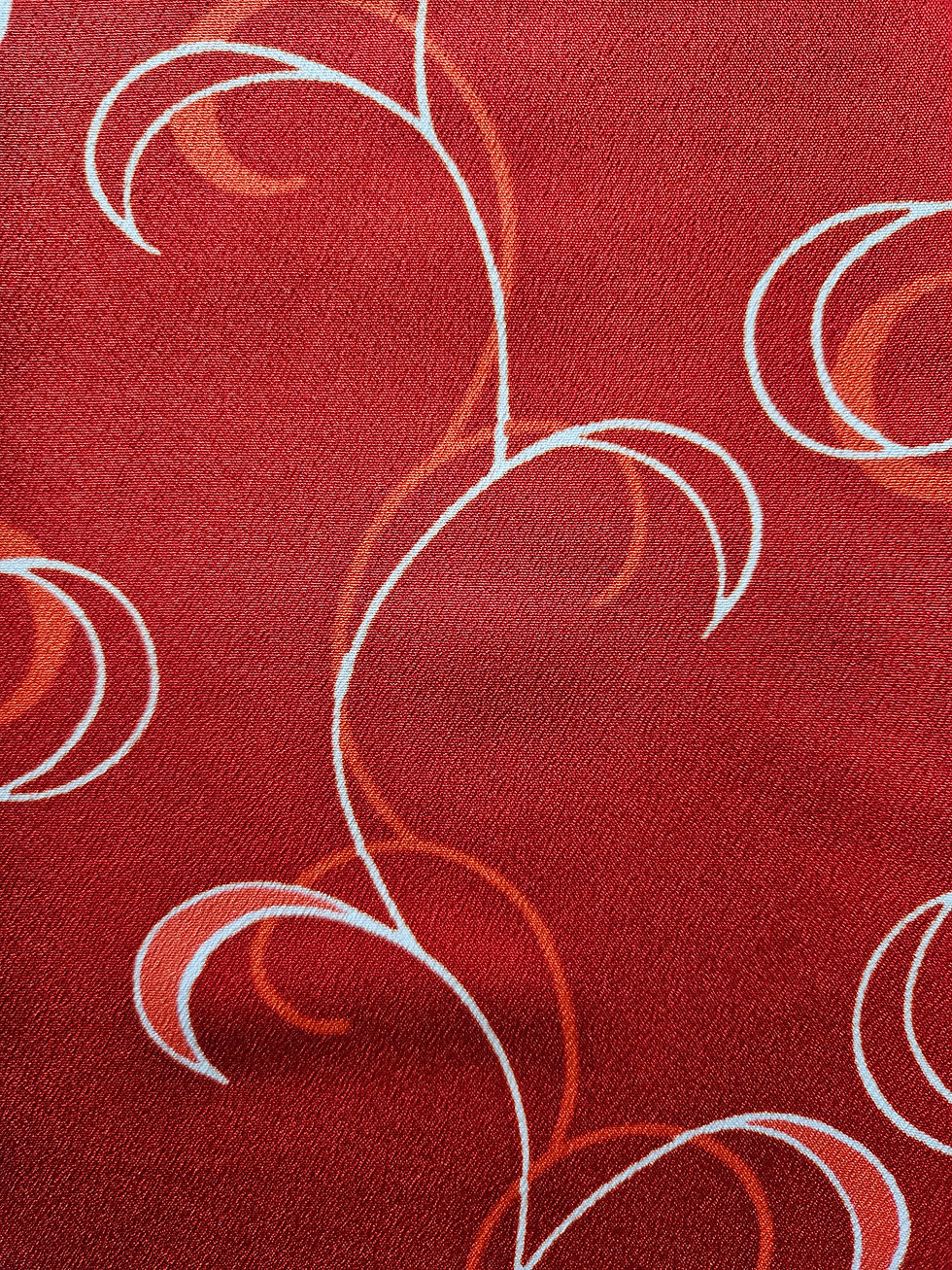 Thumbnail: Kimono Scarf S1175 - Red Arabesque