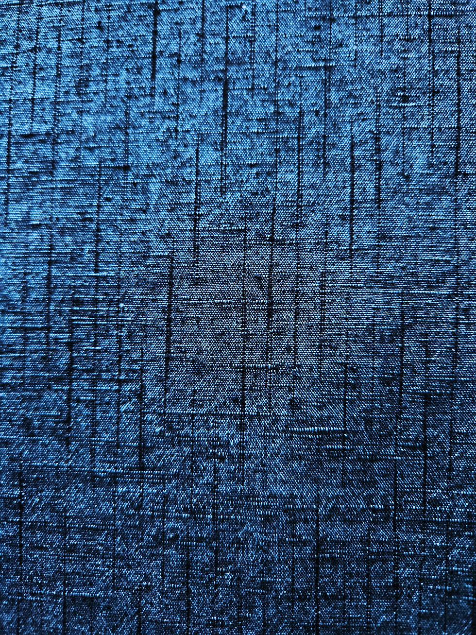 Thumbnail: Japanese Kimono Scarf S5474 - Silk Tsumugi Stripes Colonial Blue