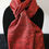 Thumbnail: Japanese Kimono Scarf S5028 - Dark Red and Black Kasuri Dyed Wool