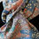 Thumbnail: Japanese Kimono Scarf S5633 - Blue and Pink Poly Patchwork Look