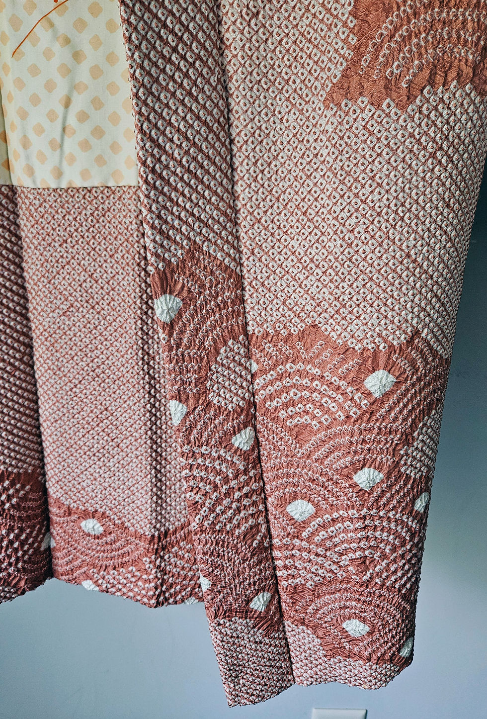 Thumbnail: Vintage Japanese Kimono - Silk Kimono Jacket- Haori- Kimono Jacket Shibori Dyed