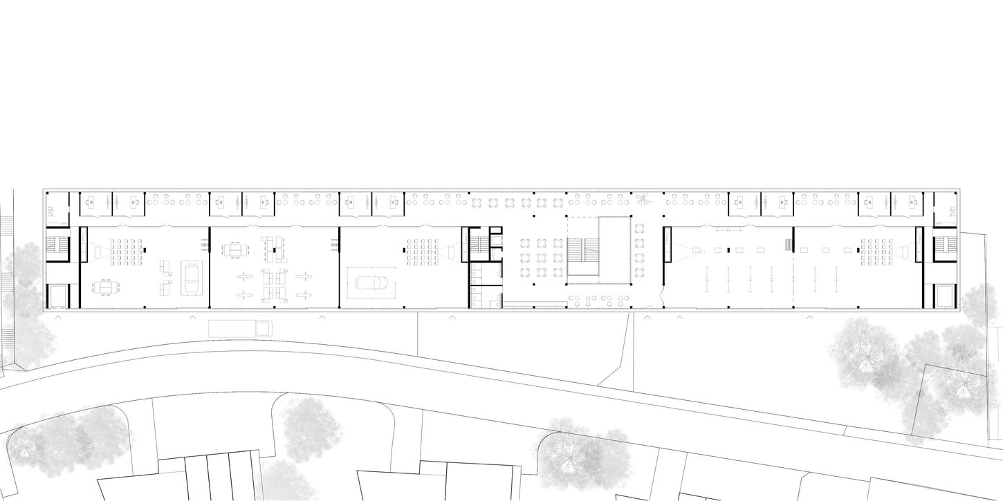 Grundriss 1.Obergeschoss mit erster und zweiter Etappe und sichtbaren Nutzungen.