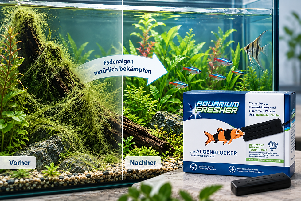 Aquarium-Fresher gegen Fadenalgen im Süßwasseraquarium