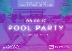 pool party with address 