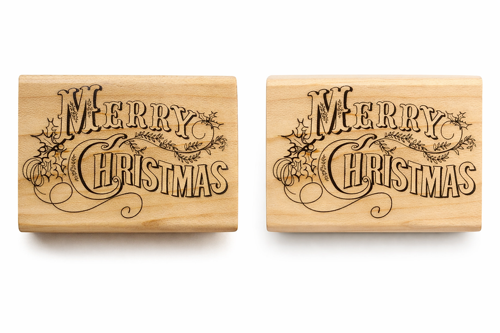 Thumbnail: P58 Merry Christmas Rubber Stamp