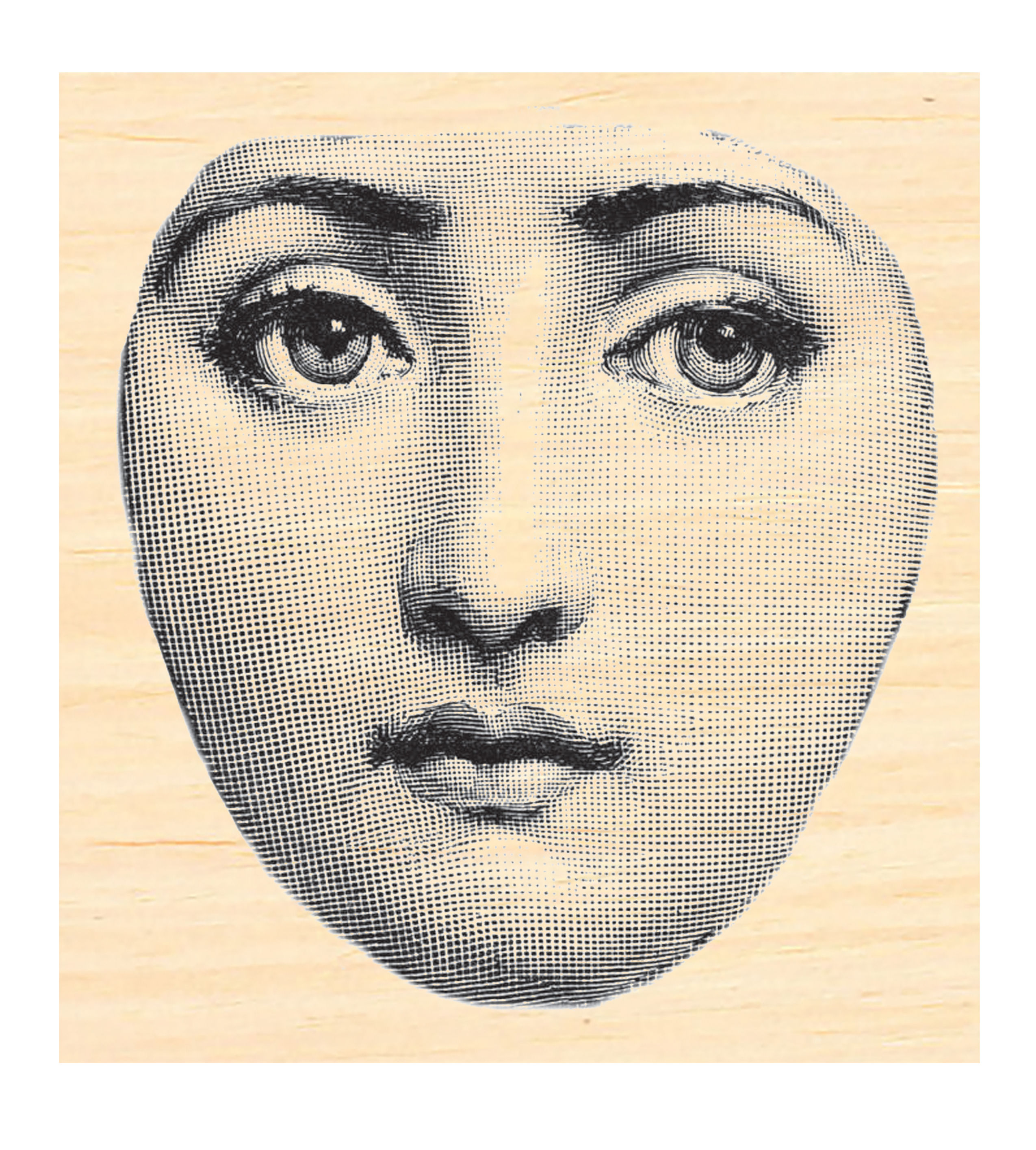 P132 Vintage Woman's Face Rubber Stamp