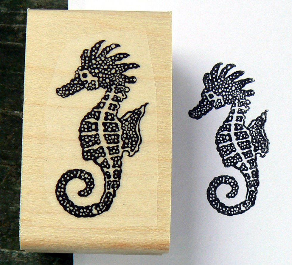 P95 Seahorse Rubber Stamp