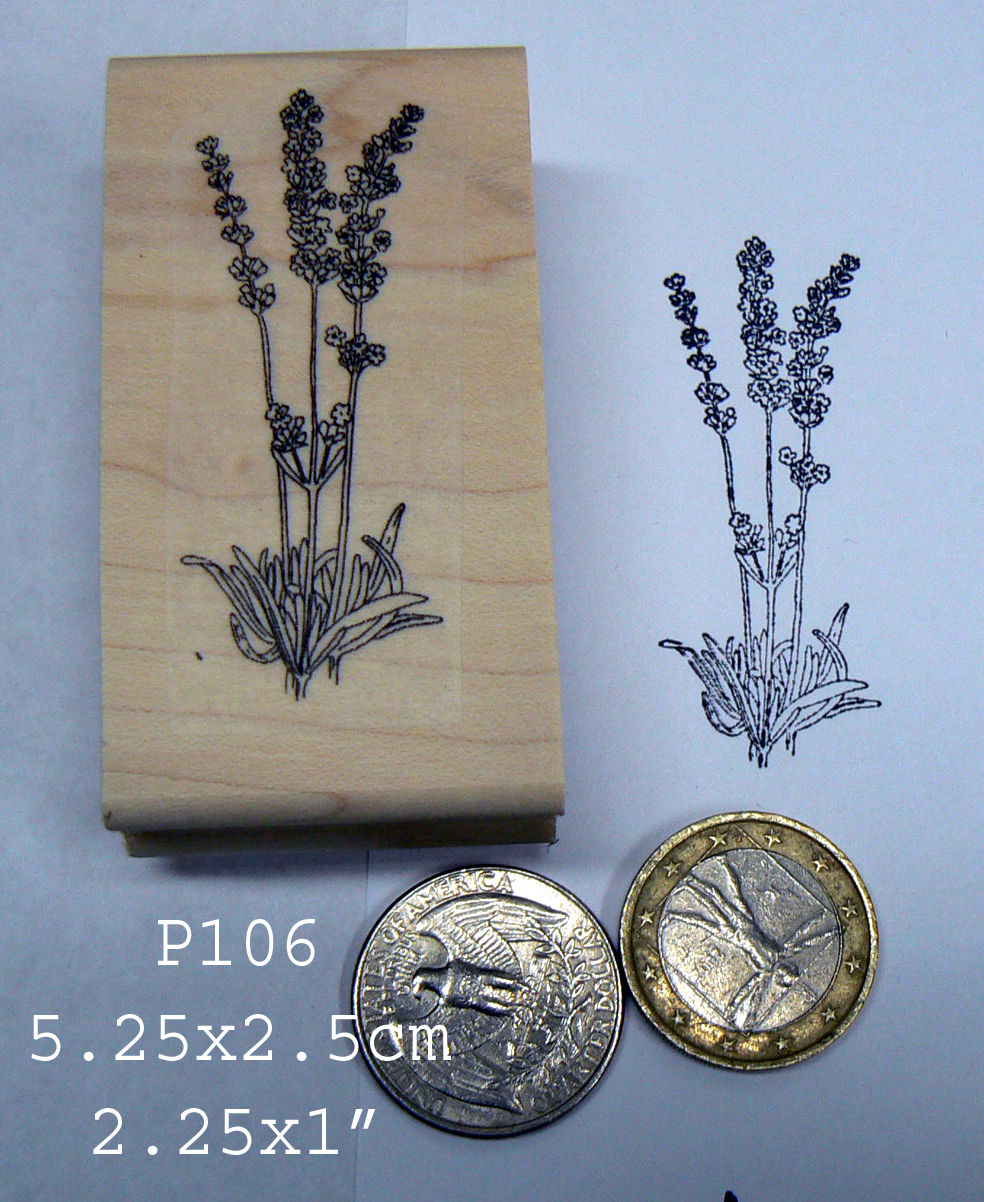 P106 Lavender small Rubber Stamp