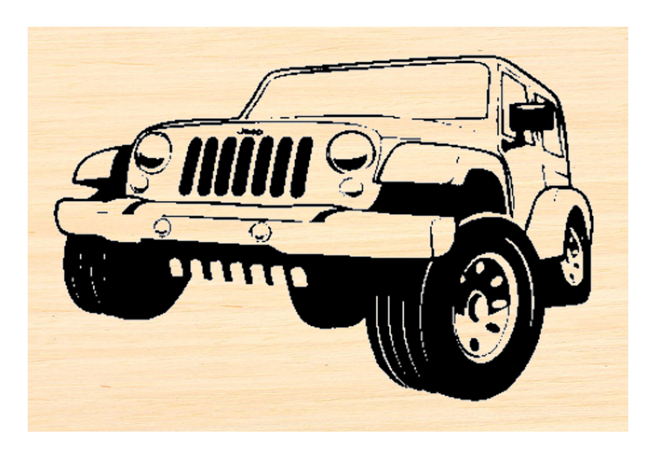 P123 Jeep Rubber Stamp