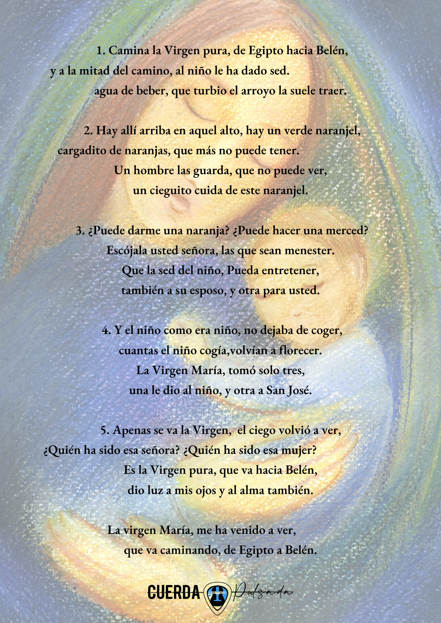 La Virgen y el Ciego. Villancico. Partitura