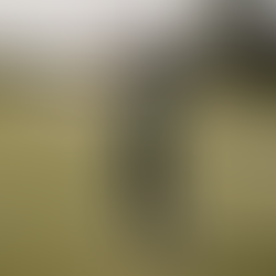 Golfer after taking a swing on a golf tee box looking down the fairway.