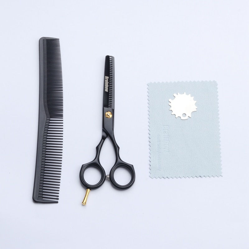 Thumbnail: Brainbow 5.5' Professional Black Japan Hair Scissors 