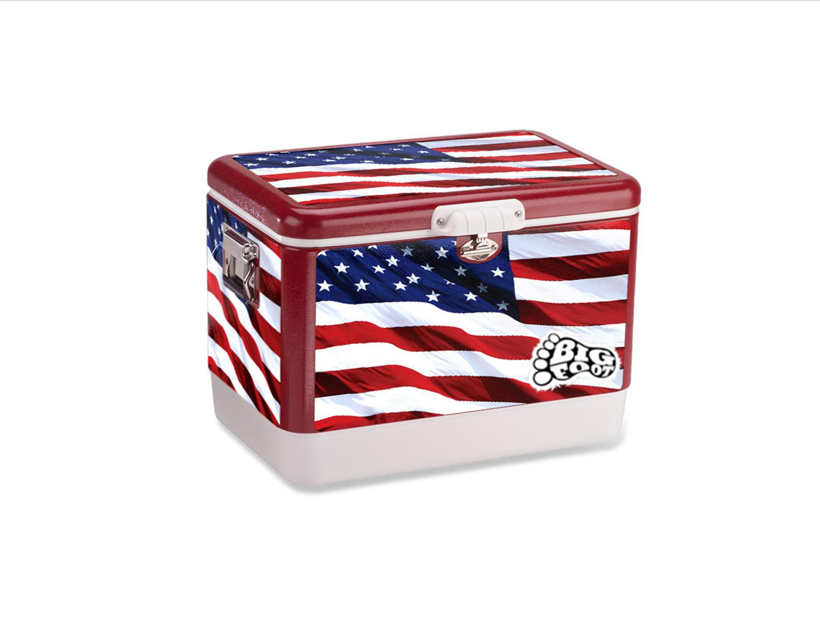Bigfoot Patriot Flag Recycled Steel Cooler