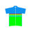 Thumbnail: Sky Blue and Lime Cycling Jersey Front