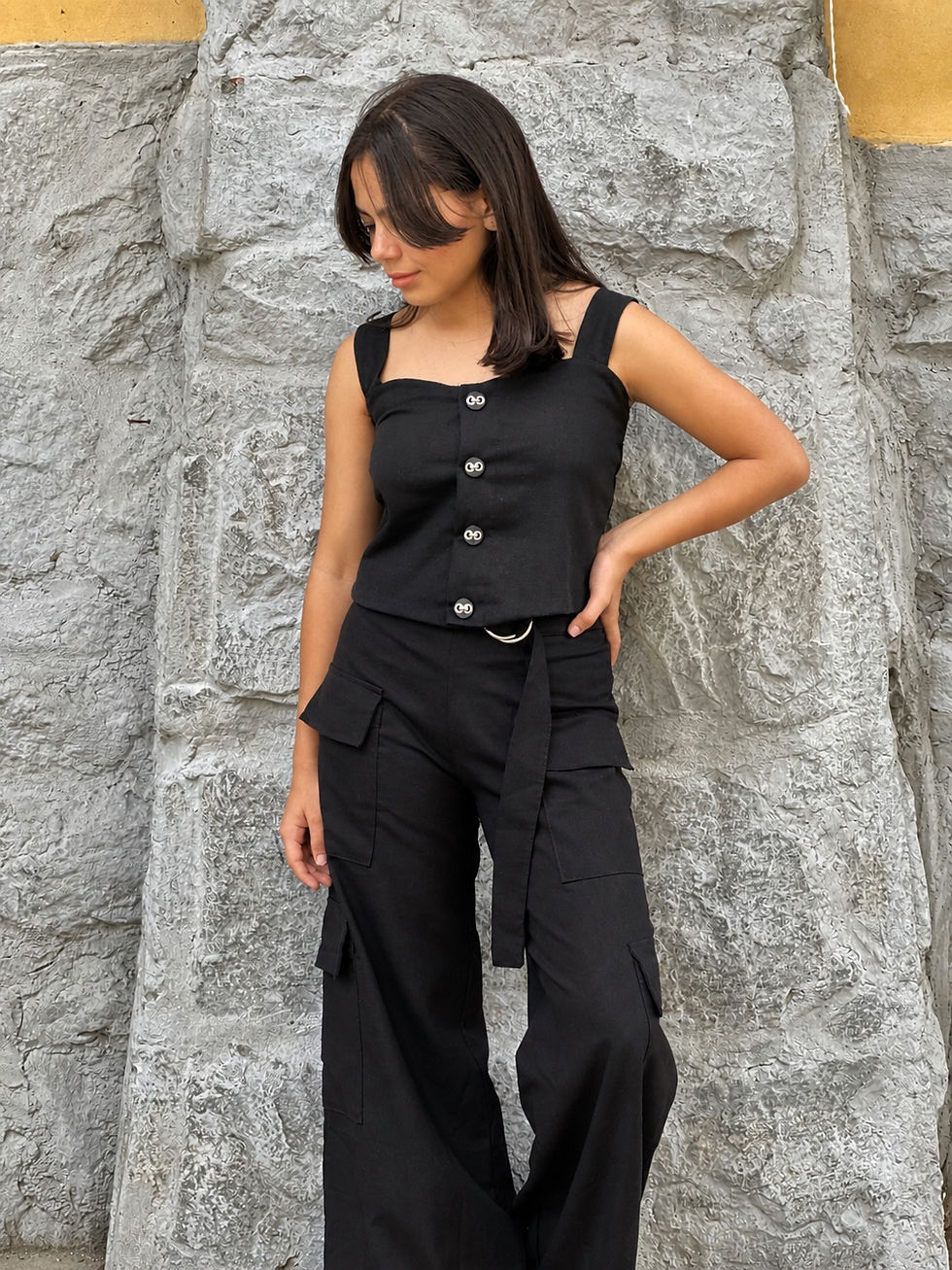 Miniatura: Conjunto calça Pantalona FLAY preto