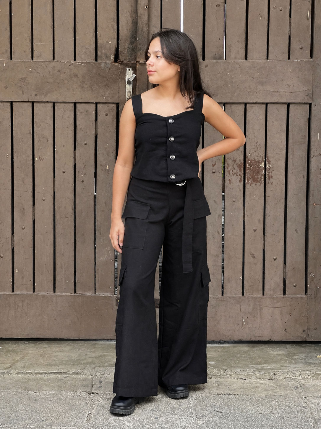 Conjunto calça Pantalona FLAY preto