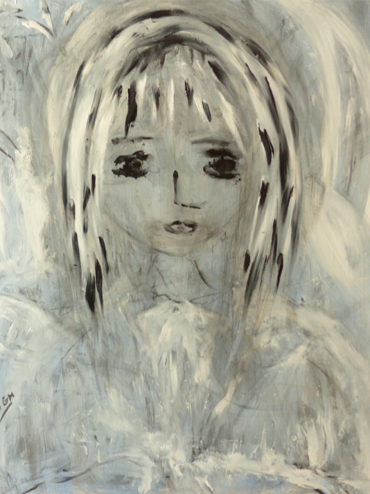 Sans Titre 2 92x73cm, huile et fusain