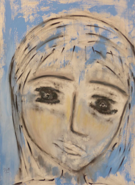Sans Titre 130x80cm, huile et encre de C