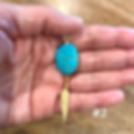 サムネイル： Sleeping beauty turquoise feather necklace スリーピングビューティーターコイズネックレス