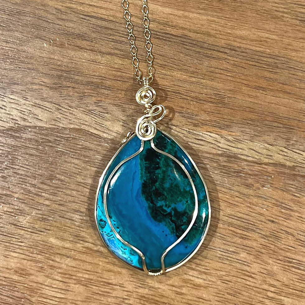 Thumbnail: Chrysocolla クリソコラネックレス
