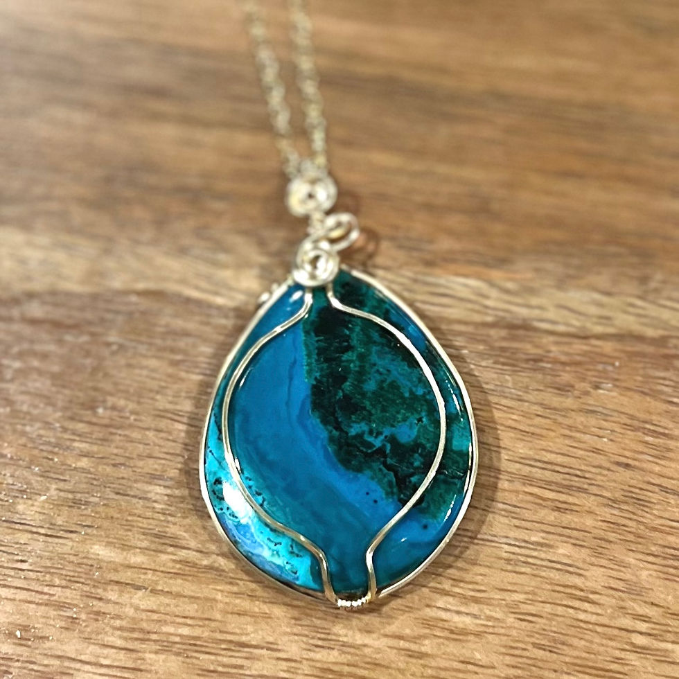 サムネイル： Chrysocolla クリソコラネックレス