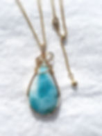 サムネイル： Larimar 1 ラリマーネックレス