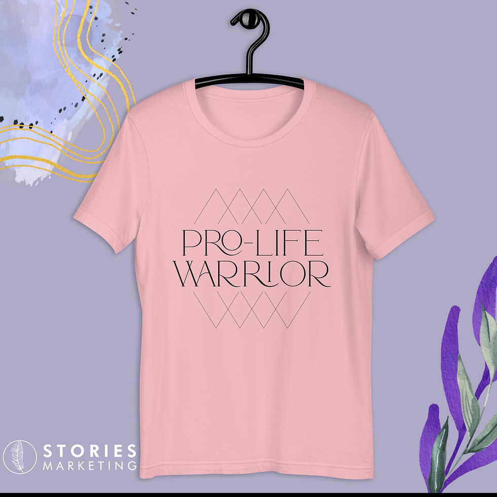 Thumbnail: ProLife Warrior Unisex T-shirt Black Writing