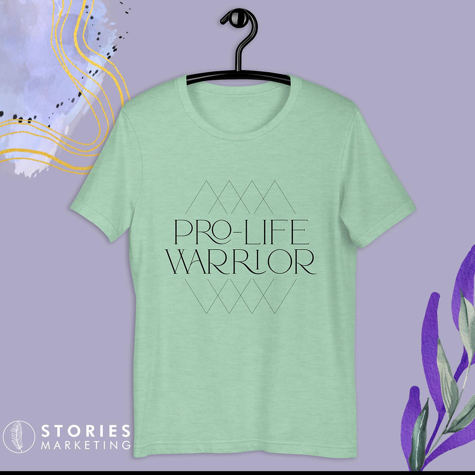 Thumbnail: ProLife Warrior Unisex T-shirt Black Writing