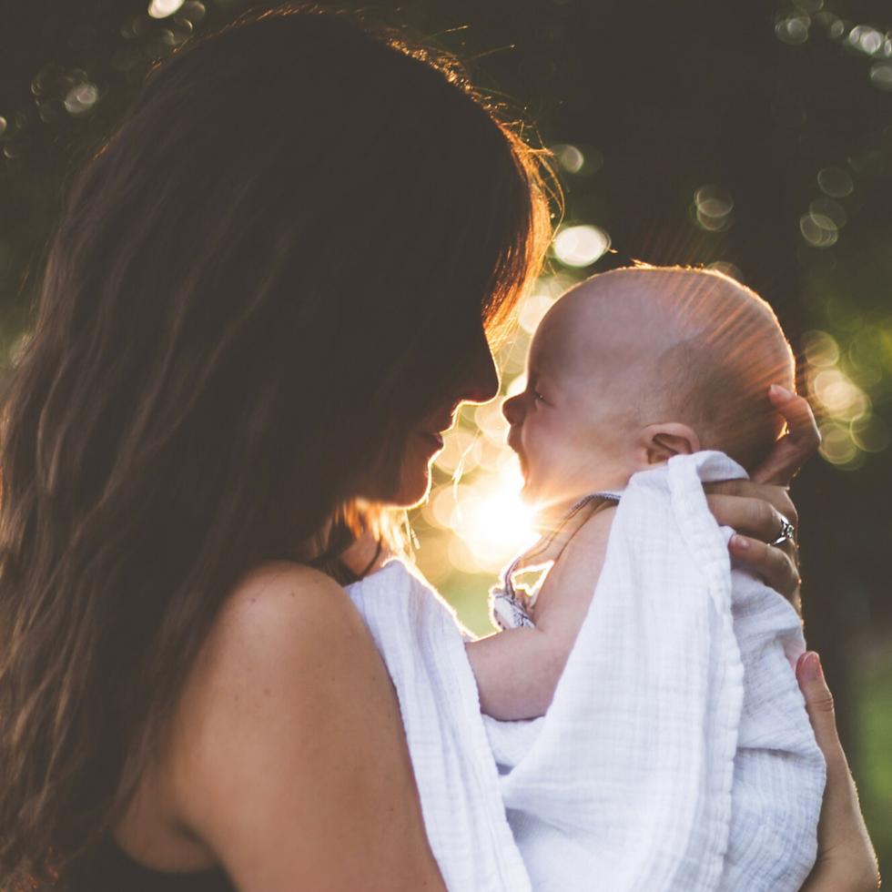 mom and baby
