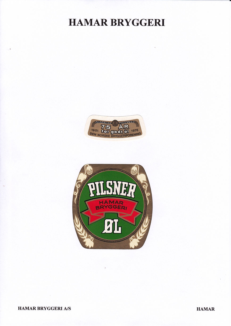 Etikett Pilsner øl