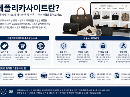 레플리카사이트란 무엇인가? 특징과 이용 시 주의해야 할 점