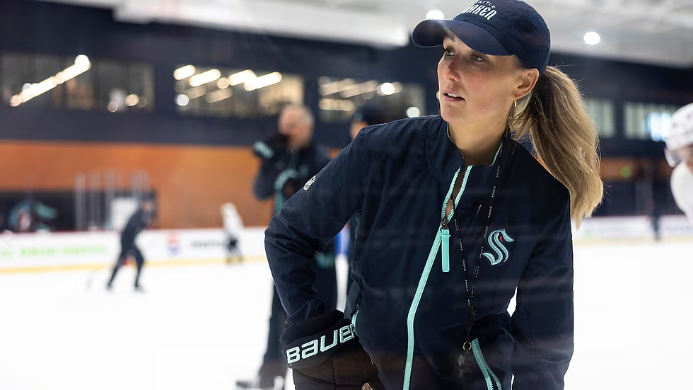 Jessica Campbell, assistant coach of the Seattle Kraken. Courtesy of cbc.ca