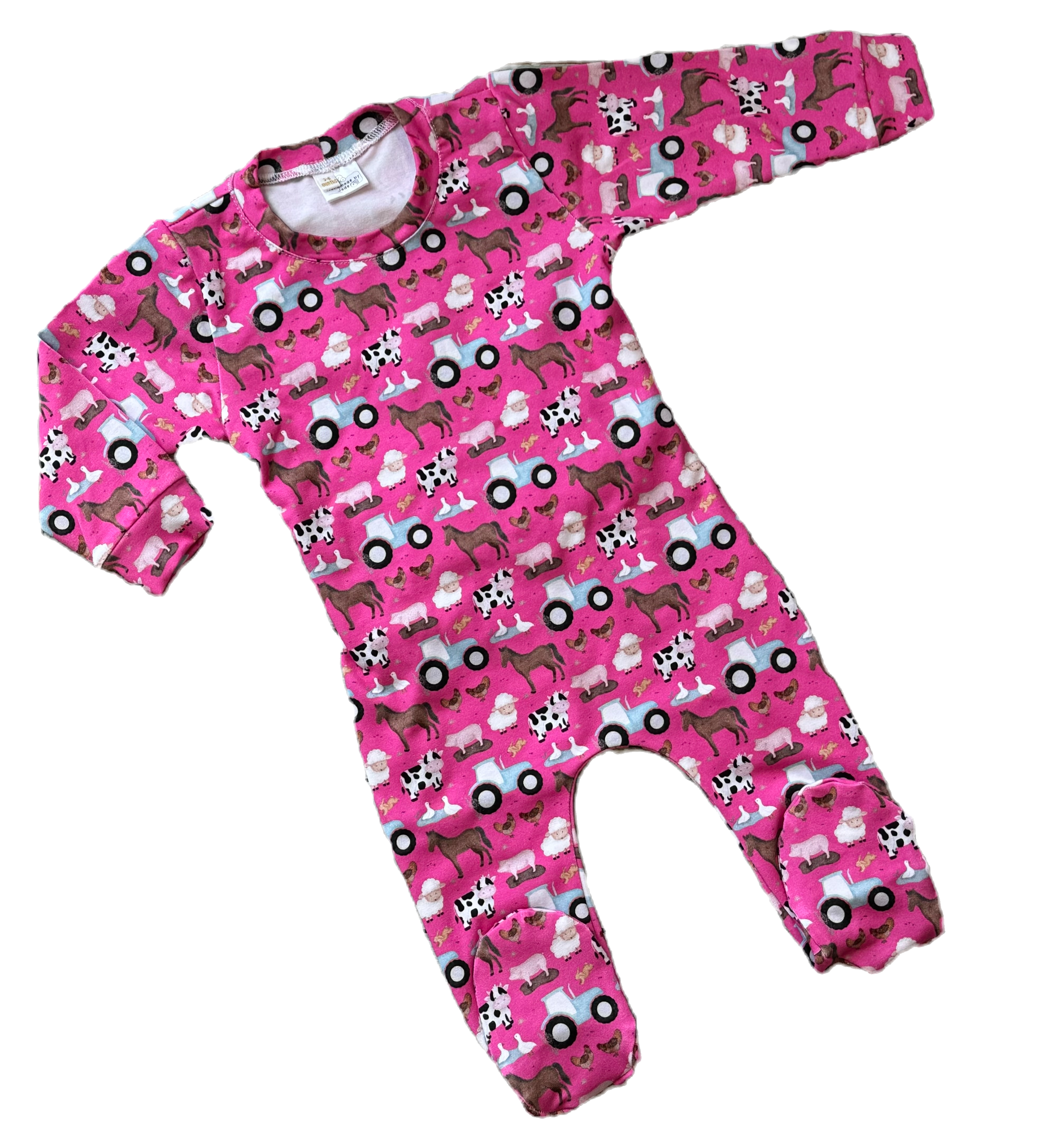 Pink Farm Babygrow