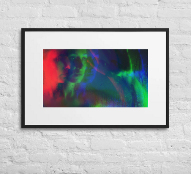 Query successful  A blurred, close-up image of a woman's face, partially obscured by a textured, wet or frosty surface.