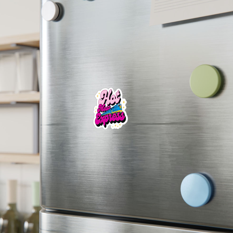 Thumbnail: Hot Mess Express with Train Vinyl Sticker - FREE SHIPPING