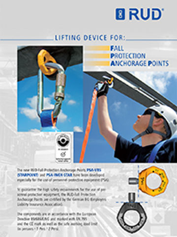 RUD PSA Fall Protection Points catalogue cover