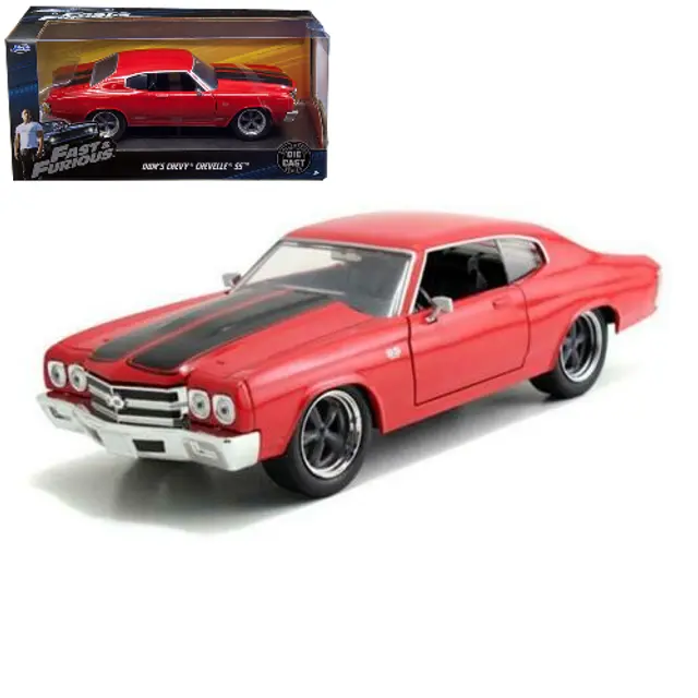 CHEVROLET CHEVELLE SS RED FAST & FURIOUS 1/24 DIECAST CAR MODEL JADA TOYS 97193